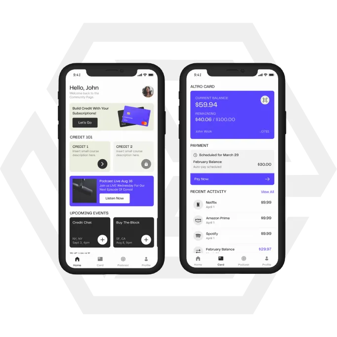   Next-Gen Credit App with Community & Learning Features